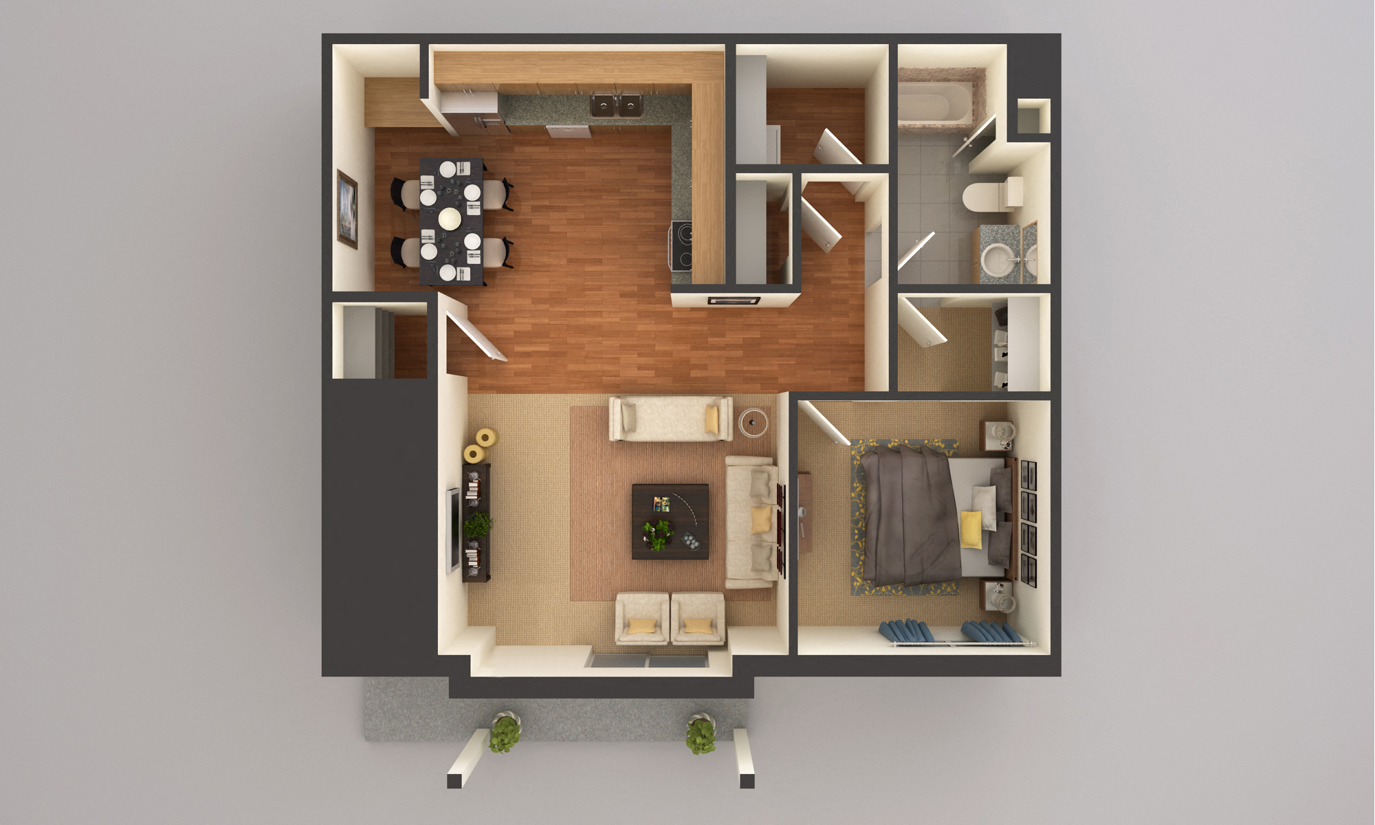 1 Bedroom floor plan